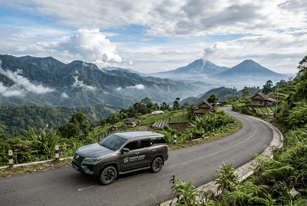 sewa mobil pajero fortuner medan cahaya baru rental - gemini generated image