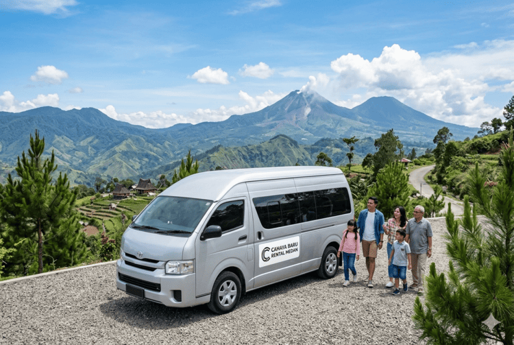Sewa Hiace Medan Cahaya Baru Rental Wisata Rombongan Berastagi Gunung Sinabung